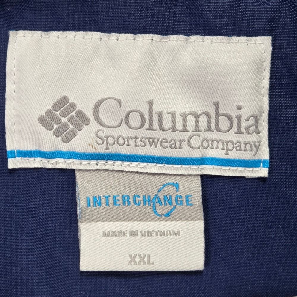Columbia Interchange 3-in-1 Jacket Mens XXL Navy Blue Waterproof Shell Fleece - Picture 3 of 16